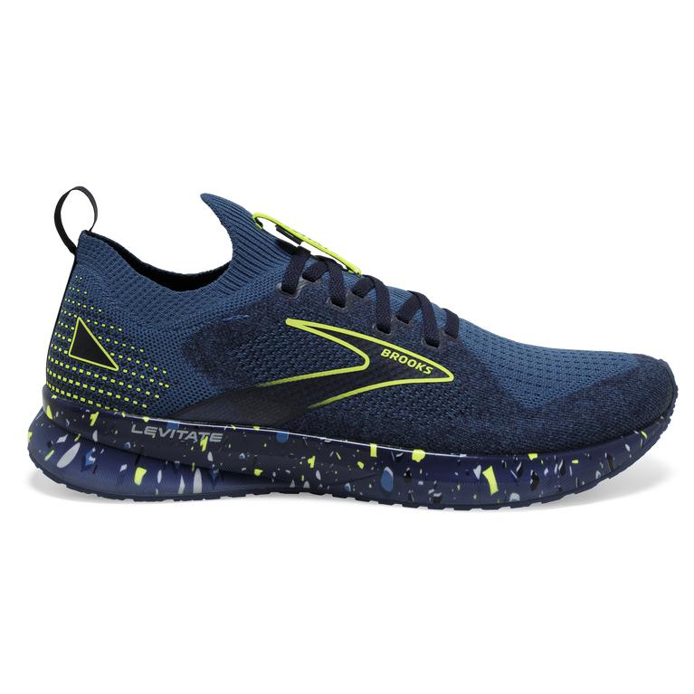 Brooks Levitate StealthFit 5 Energy-Return Road Running Shoes - Men's - Dark Blue/Navy/Nightlife/Gre